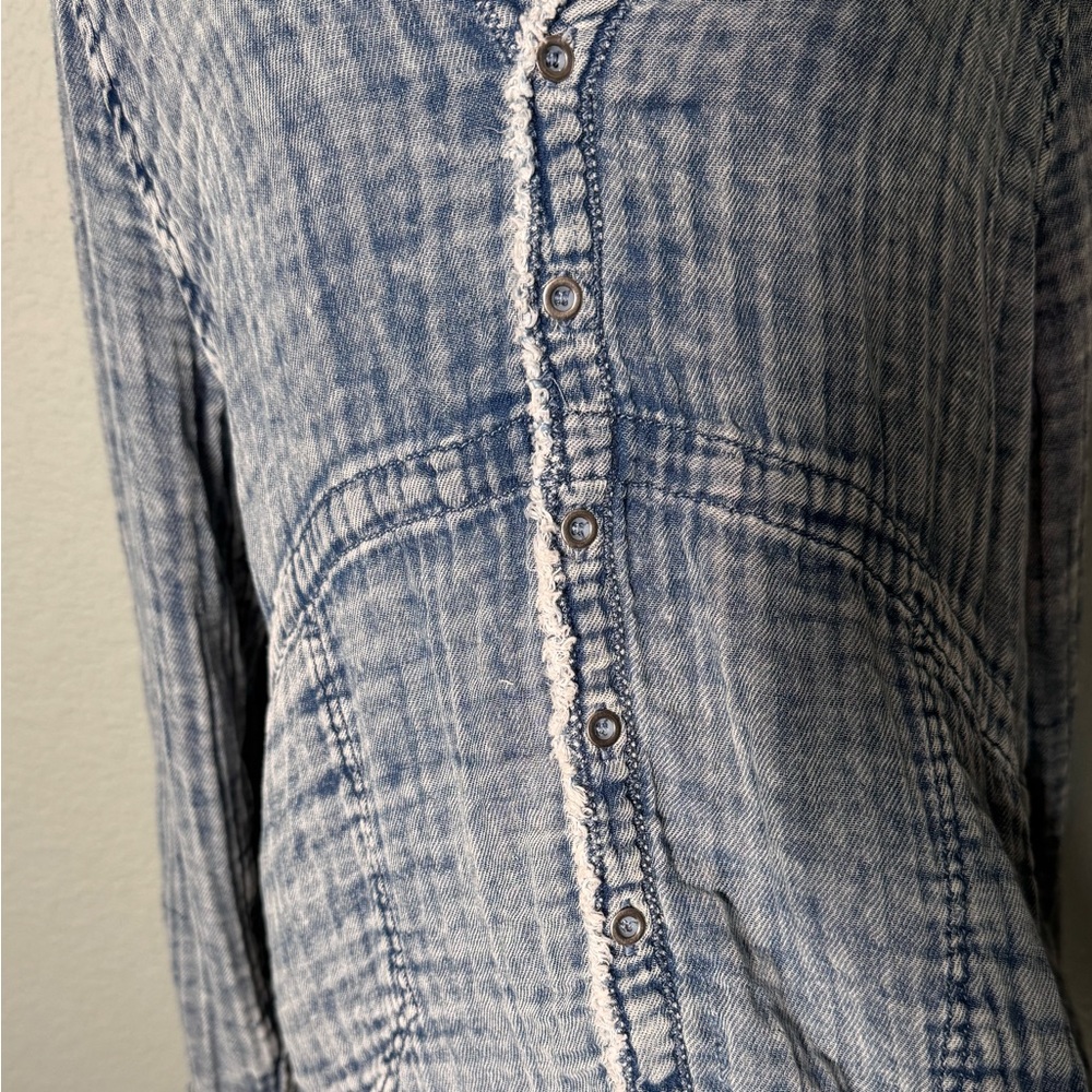 ‘We The Free’ soft cotton denim Button Down Top